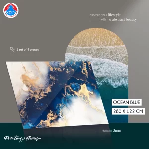 PVC Marble MPS001 Ocean Blue (4 panel)